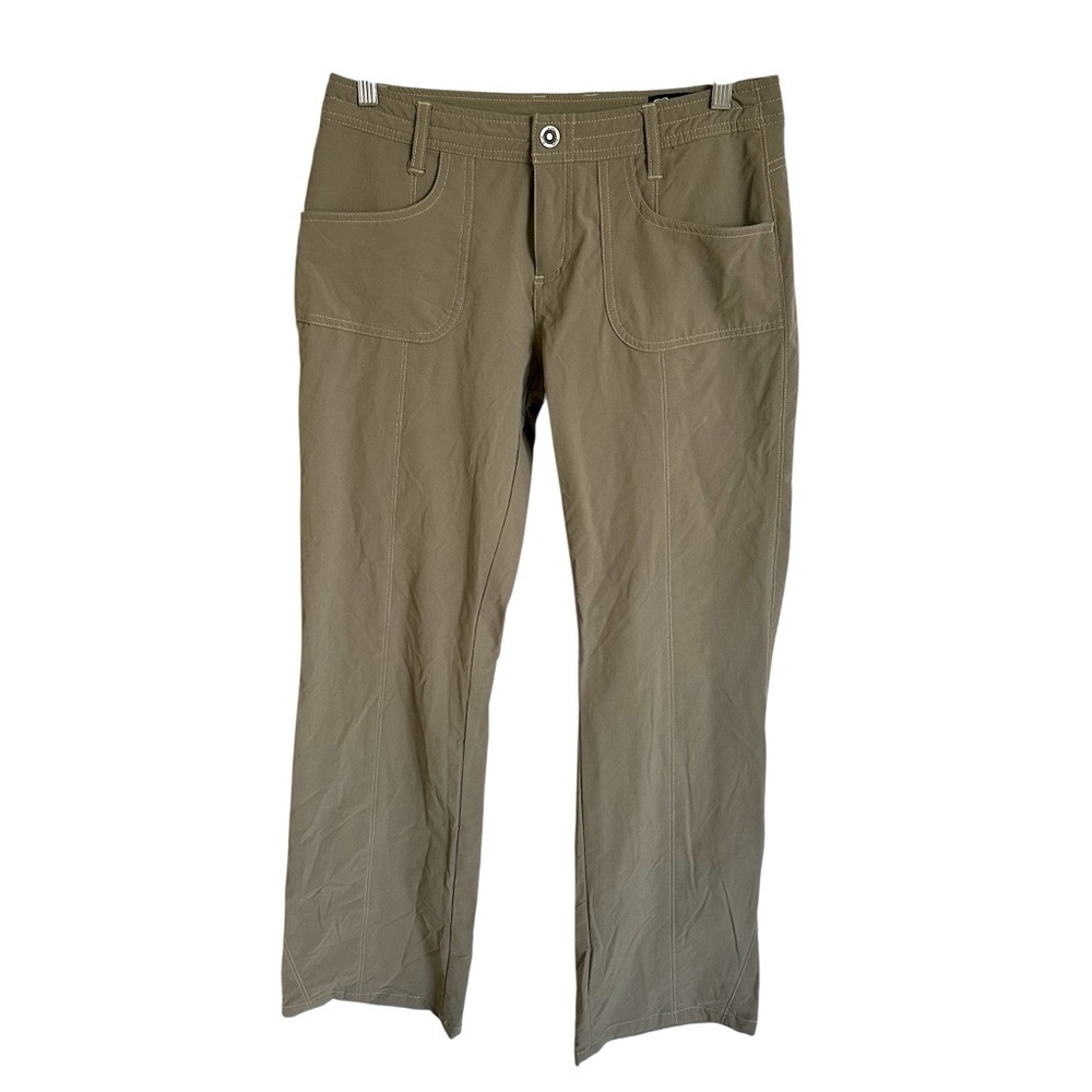 Kuhl Womens 8 Short Nylon Stretch Pants Green Outdoor Hiking Camping 29.5 inseam